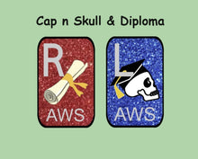 Load image into Gallery viewer, Cap n Skull & Diploma - Xray Markers with Initials