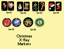 Load image into Gallery viewer, Christmas Xray Markers with Initials Xmas Holiday Santa