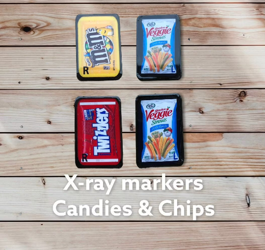 Twix Xray Markers - X-ray Markers with Initials - Candy, Chips