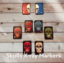 Load image into Gallery viewer, Sugar Floral Skull Xray Markers with Initials