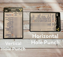 Load image into Gallery viewer, Xray CR & DR Technique Chart / Marker Parker Card - Student, beginner tech