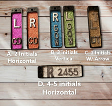 Load image into Gallery viewer, Long Xray Markers Xray Markers with Initials letters or numbers A-Z;0-9 up to 5 letters or numbers, upright arrow