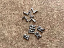 Load image into Gallery viewer, Large Letters for X-Ray Markers - Unmounted R & L Lead Letters - 1/2" lead letter for Left and Right