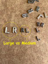 Load image into Gallery viewer, Large Letters for X-Ray Markers - Unmounted R & L Lead Letters - 1/2" lead letter for Left and Right
