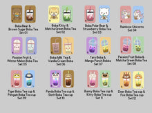 Load image into Gallery viewer, Boba Tea X-Ray Marker - Cute Bubble Tea Xray Markers with Initials - Matcha Green Tea Bubble Tea Brown Sugar