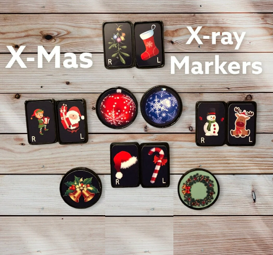 Christmas Xray Markers with Initials Xmas Holiday Santa