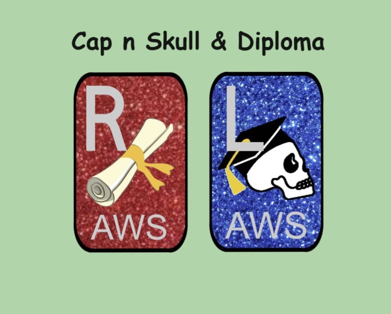 Cap n Skull & Diploma - Xray Markers with Initials