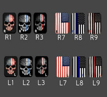 Load image into Gallery viewer, American Flag / Skull X-Ray Marker with Initials - Police / Firefighter Support (Copy)
