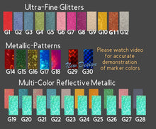 Load image into Gallery viewer, 1-4 Sets X-ray Ultra-fine Glitter/holographic Markers
