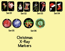 Load image into Gallery viewer, Christmas Xray Markers with Initials Xmas Holiday Santa
