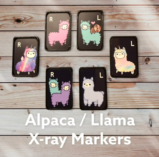 Alpaca llama X-Ray Marker with Initials