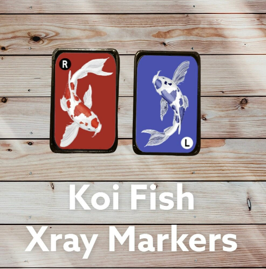 Koi FIsh Xray Markers with Initials