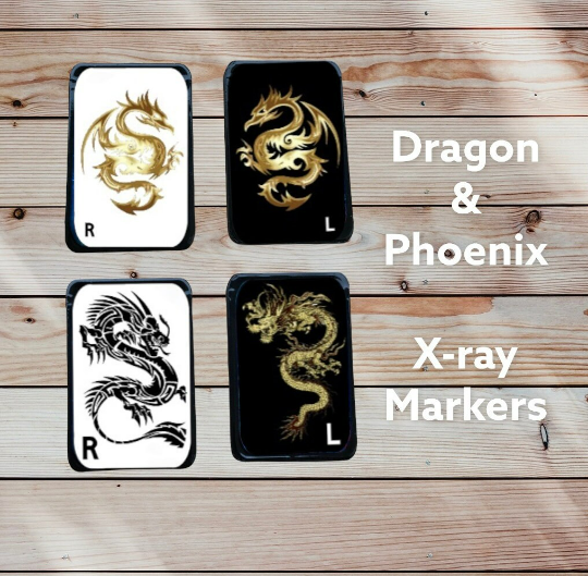 Dragon & Phoenix Xray Markers with Initials
