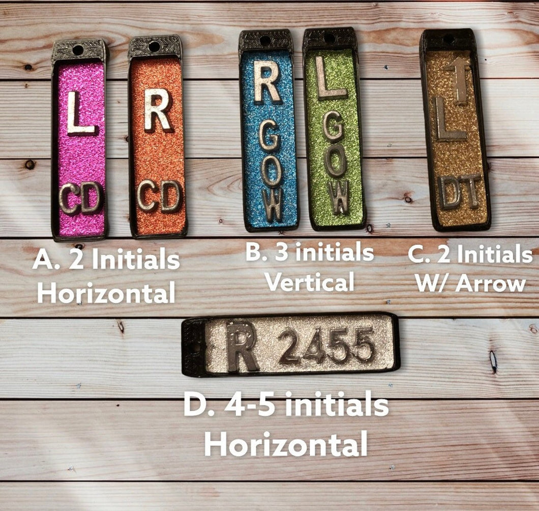 Long Xray Markers Xray Markers with Initials letters or numbers A-Z;0-9 up to 5 letters or numbers, upright arrow