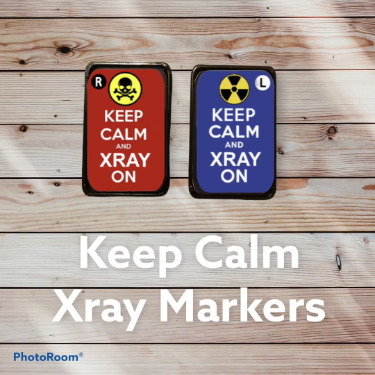 Keep calm Xray on X-ray Markers with Initials