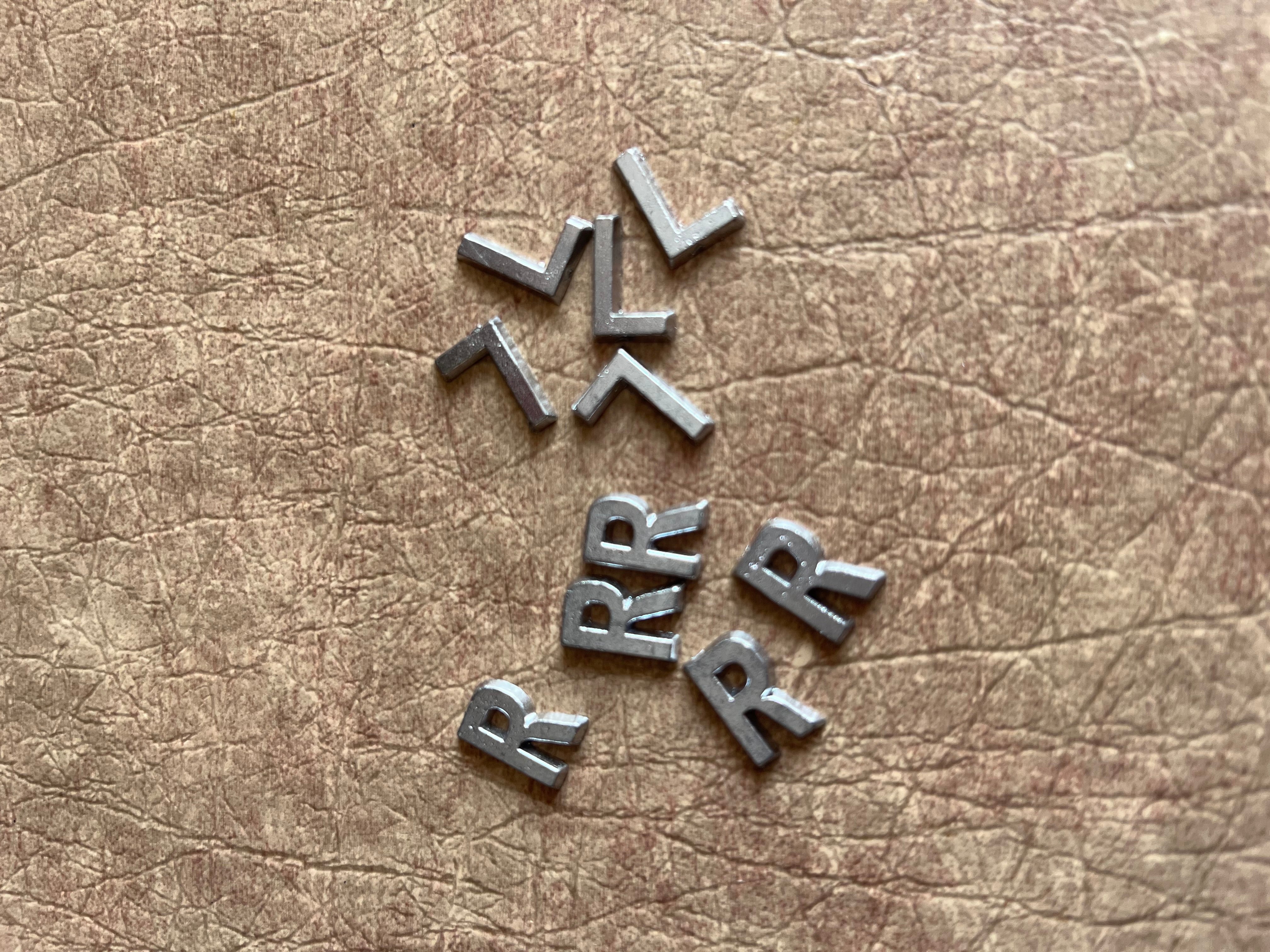 Large Letters for X-Ray Markers - Unmounted R & L Lead Letters - 1/2 ...