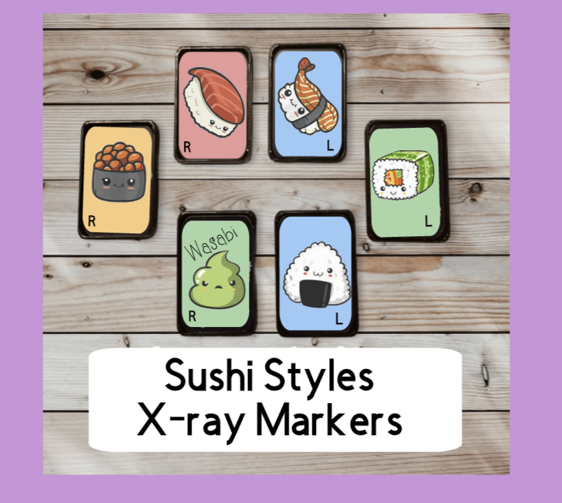 Sushi X-Ray Marker - Cute Kawaii Sushi Xray Markers with Initials